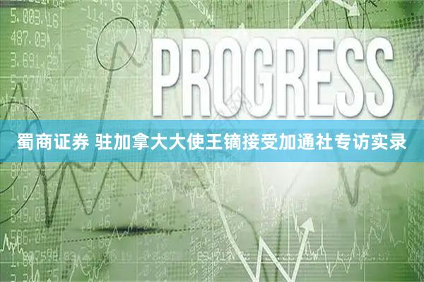 蜀商证券 驻加拿大大使王镝接受加通社专访实录