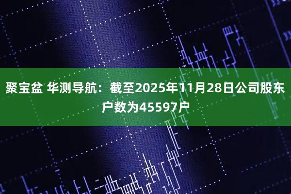 聚宝盆 华测导航：截至2025年11月28日公司股东户数为45597户